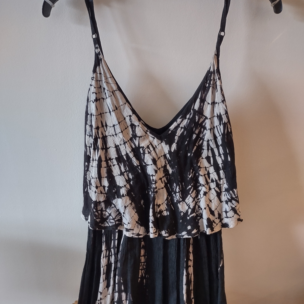 Black Tie Dye Maxi Japna Boho Dress